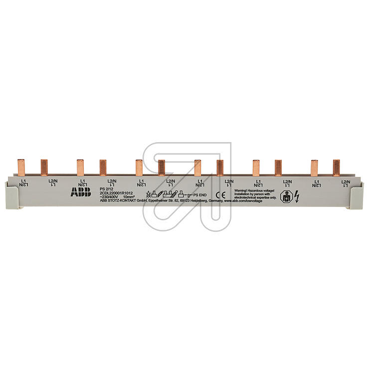 eltric - ABB Sammelschiene PS 2/12 2pol. 10mm² 2CDL220001R1012