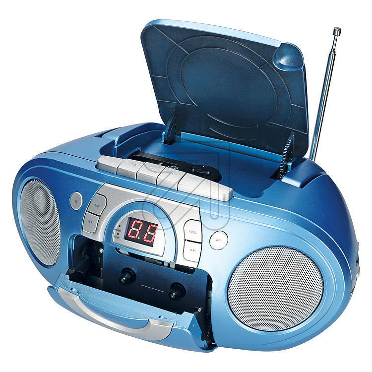 eltric Radio mit CD/Kasette SCD 5100 blau